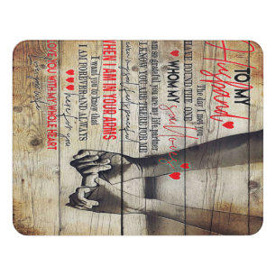To My Husband Present Lovely New Home Gift Door Sign