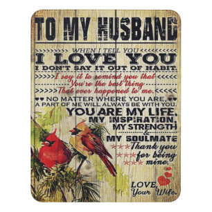 To My Husband Present Lovely New Home Gift Door Sign