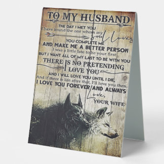 To My Husband Present | New Apartment Decor | Table Tent