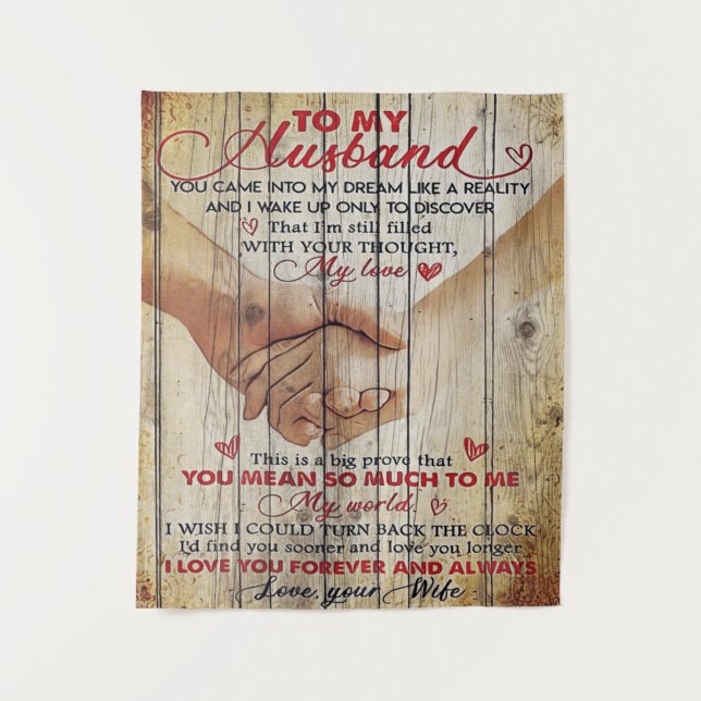 To My Husband Present | New Apartment Decor | Tapestry (Front)