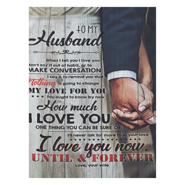 To My Husband Present | New Home Gift | Tablecloth (Front)