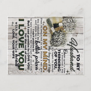 To my Husband To My Husband Love Quotes To Him Announcement Postcard