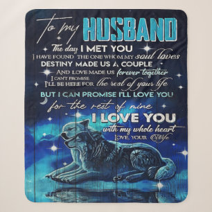 To my Husband   Trendy Gift For Your Husband Sherpa Blanket