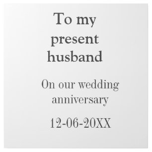 To my husband wedding anniversary add name date ma gallery wrap