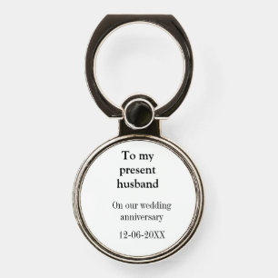 To my husband wedding anniversary add name date ma phone ring stand