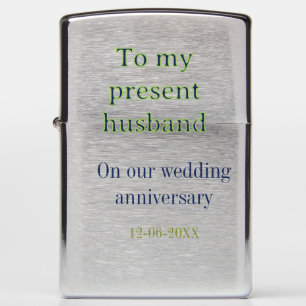 To my husband wedding anniversary add name date ma zippo lighter