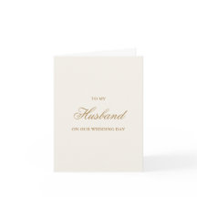 To My Husband, Wedding Day Cards