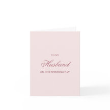 To My Husband, Wedding Day Cards
