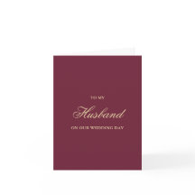 To My Husband, Wedding Day Cards