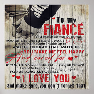 To My Love My Husband Present Cute Quotes Gift Poster