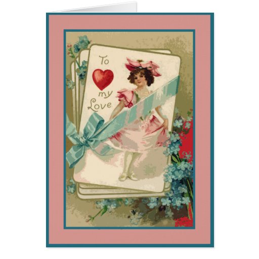 To My Love Old Fashioned Victorian Valentine Card | Zazzle