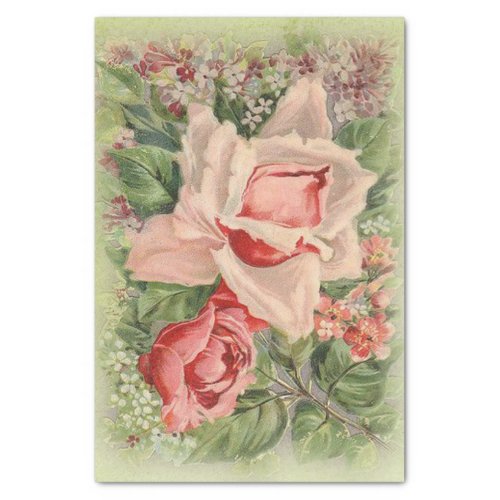 To My Love on Valentines Day Floral Victorian Tissue Paper