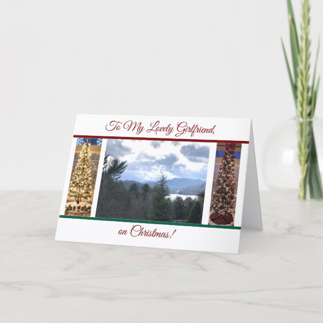 To My Lovely Girlfriend, on Christmas, Folded Card (Front)