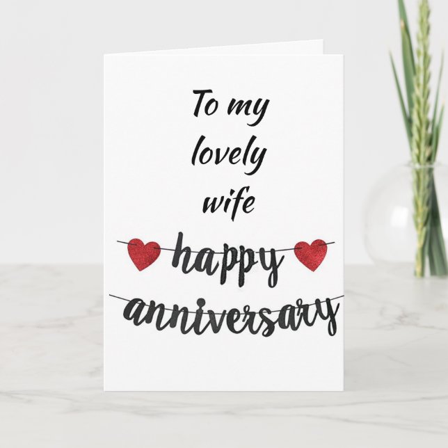 TO MY **LOVELY WIFE** ON OUR ANNIVERSARY CARD (Front)