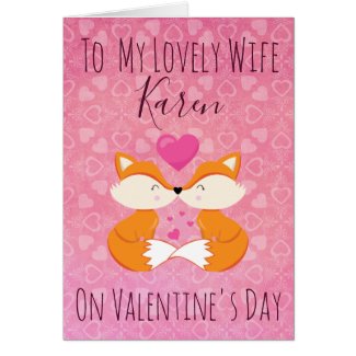 To My Lovely Wife on Valentine Day Foxes