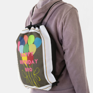 To my Loving Sibling Happy Birthday Bro Drawstring Bag