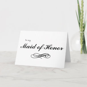 to my Maid of Honor Letterpress Thank You Card