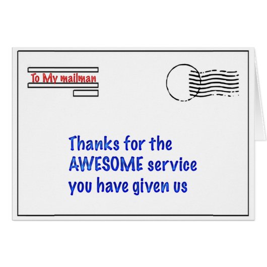 to my mailman cards (Front Horizontal)