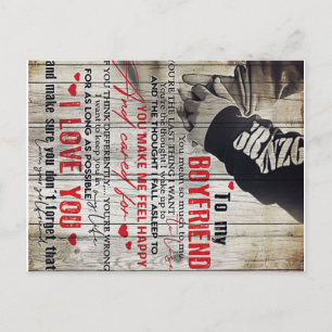 To My Man Gift, Personalized Gift To My Husband Announcement Postcard