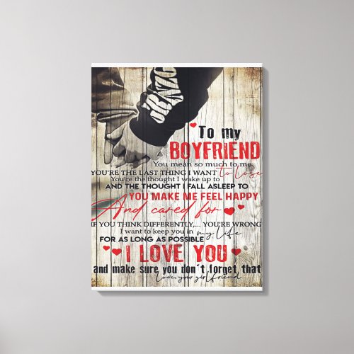 To My Man Gift Personalized Gift To My Husband Canvas Print