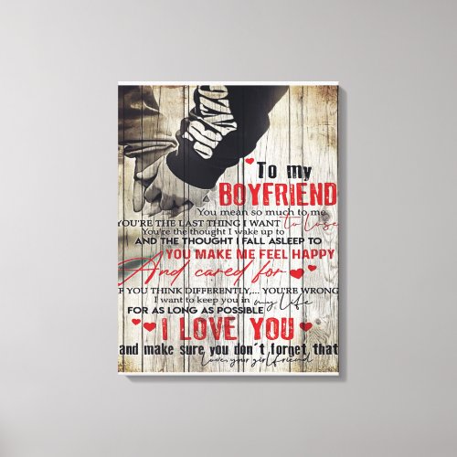 To My Man Gift Personalized Gift To My Husband Canvas Print