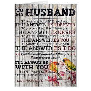 To My Man Gift, Personalized Gift To My Husband Card