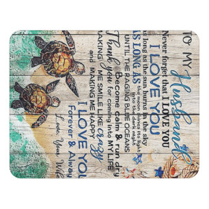 To My Man Gift, Personalized Gift To My Husband Door Sign