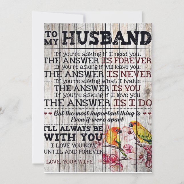 To My Man Gift, Personalized Gift To My Husband Holiday Card (Front)