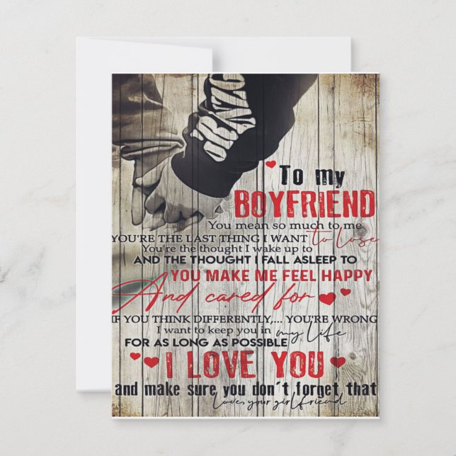 To My Man Gift, Personalized Gift To My Husband Invitation (Front)