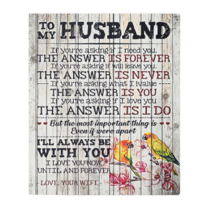 To My Man Gift, Personalized Gift To My Husband Metal Print