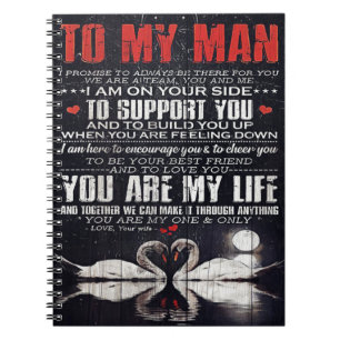 To My Man Gift, Personalized Gift To My Husband Notebook