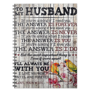 To My Man Gift, Personalized Gift To My Husband Notebook