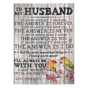 To My Man Gift, Personalized Gift To My Husband Tablecloth