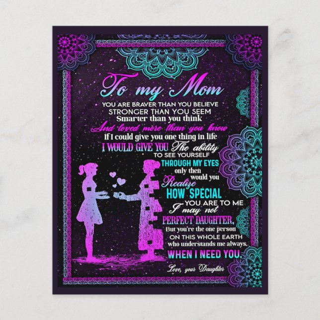 To My Mom And Daughter Gift, Mommy Gift Idea Flyer (Front)