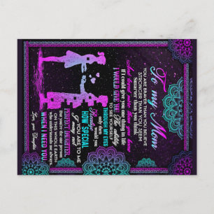 To My Mom And Daughter Gift, Mommy Gift Idea Postcard