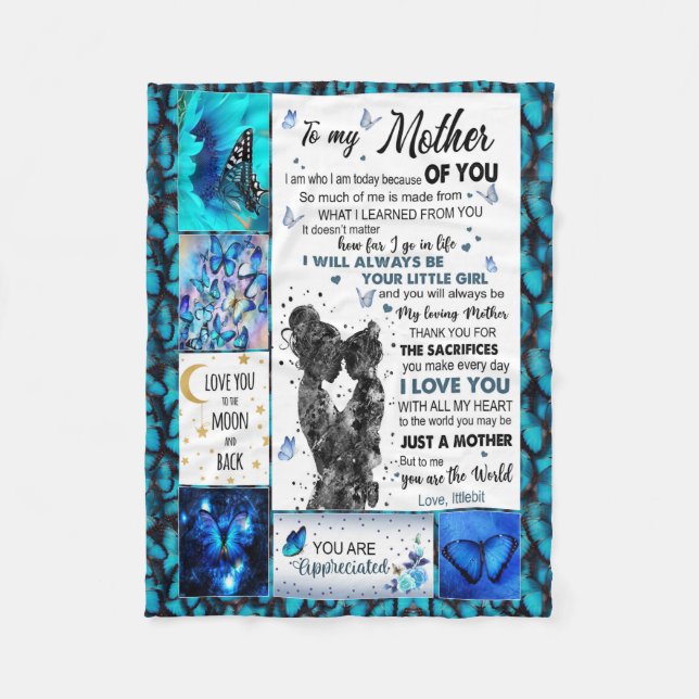 to my mom blanket from Son,cross Blanket Gift  (Front)