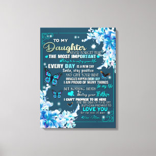 To My Mom Gift,Daughter And Mom,Butterfly Lovers Canvas Print