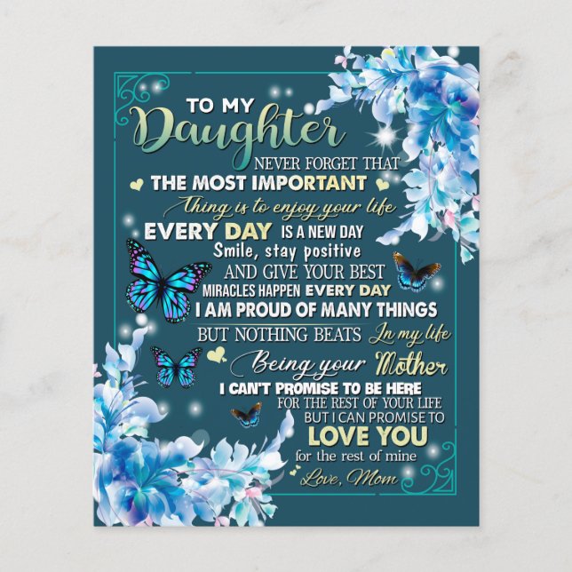 To My Mom Gift,Daughter And Mom,Butterfly Lovers Flyer (Front)