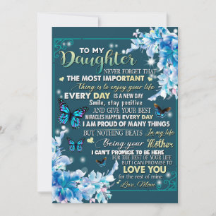 To My Mom Gift,Daughter And Mom,Butterfly Lovers Holiday Card