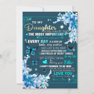 To My Mom Gift,Daughter And Mom,Butterfly Lovers Holiday Card