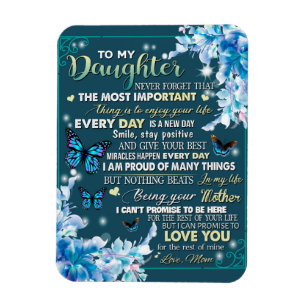 To My Mom Gift,Daughter And Mom,Butterfly Lovers Magnet