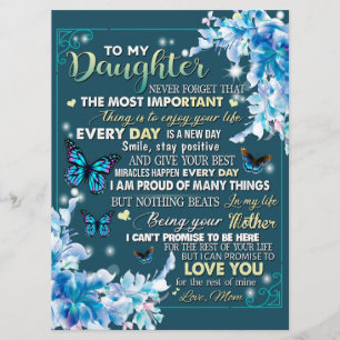 To My Mom Gift,Daughter And Mom,Butterfly Lovers Menu