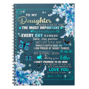 To My Mom Gift,Daughter And Mom,Butterfly Lovers Notebook