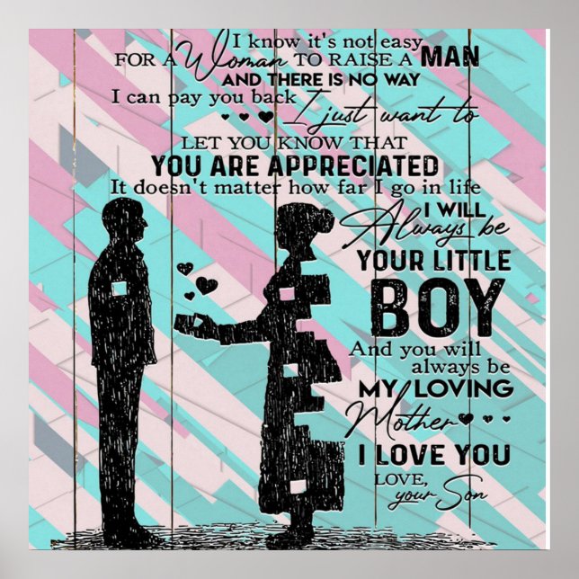 To My Mom, Gift For Mommy, Letter To Mom Poster (Front)