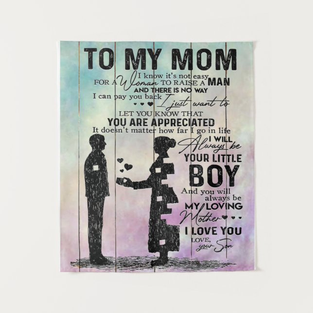To My Mom Gift, Home Decor, Gift For Mommy Tapestry (Front)