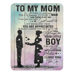 To My Mom Letter, Best Gift For Mommy Door Sign
