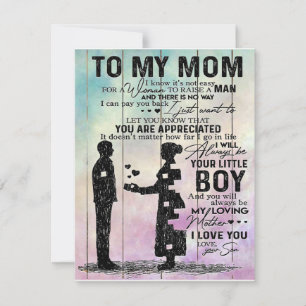 To My Mom Letter, Best Gift For Mommy Invitation
