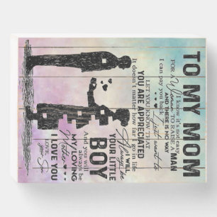 To My Mom Letter, Best Gift For Mommy Wooden Box Sign