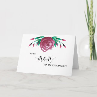 To My Mom Wedding Day Card