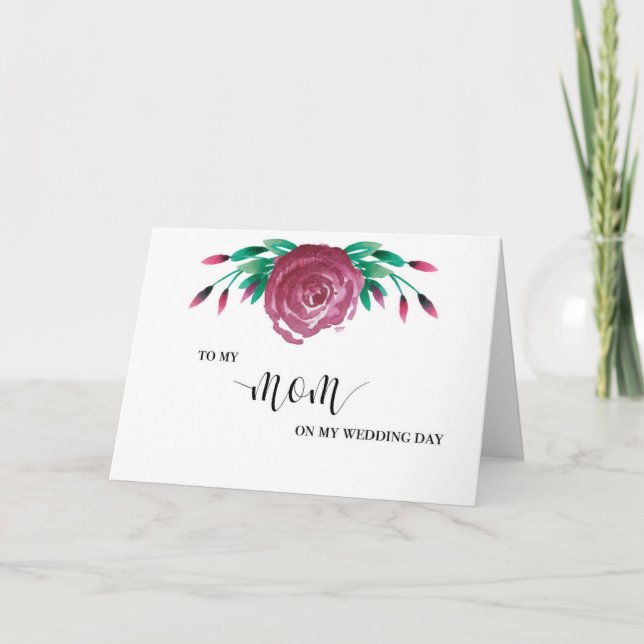 To My Mom Wedding Day Card (Front)